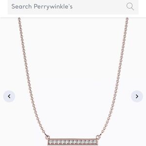 Elegant Rose Gold Necklace with Diamond Accents
